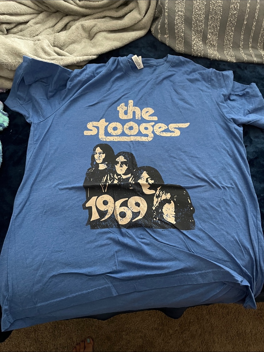 2/$40 band tees The Stooges 1969 Blue Graphic Tee brand new